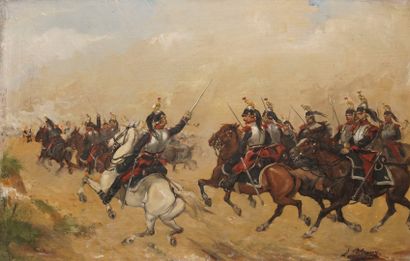 null 
BLIGNY Albert, 1849-1908





The charge of the cuirassiers





oil on panel...