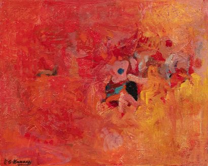 KANAAN Élie, 1926-2009 
Atmosphère rouge...