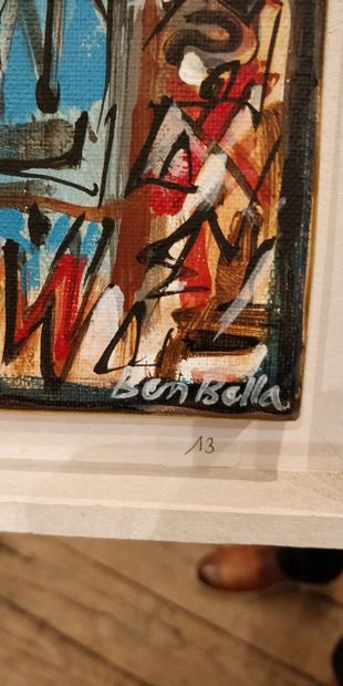  BEN BELLA Mahjoub, 1946-2020 
Bab II, 2001 
acrylic on canvas, signed lower right,...