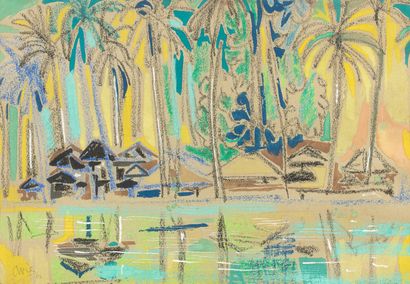 null SMIT Arie, 1916-2016

Village au bord de l'eau, Bali, 1963

pastel et gouache...