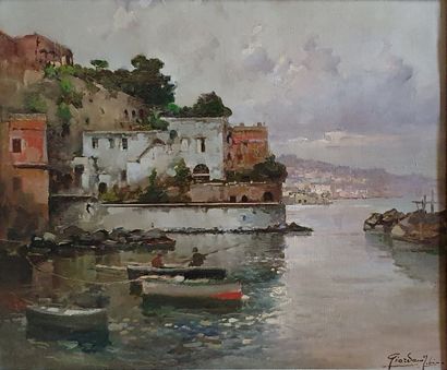 GIORDANO Felice, 1880-1964 
Vue de l'île...