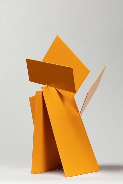 null MALTIER Dominique, born in 1954 

Untitled yellow 

sculpture in cut, folded...