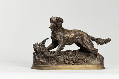 null MÈNE Pierre Jules, 1810-1879

Spaniel dog, Sylph, circa 1847

bronze with a...