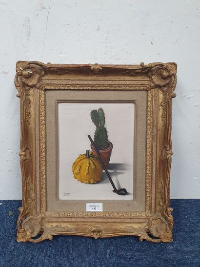 null LEPAPE Claude, 1913-1994

Squash, cactus and pipe

oil on isorel, signed lower...