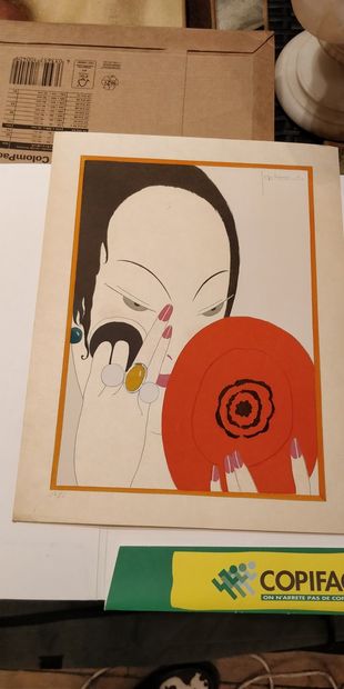 null LEPAPE Georges, 1887-1971

Femme au poudrier, 1914

lithographie rehaussée au...