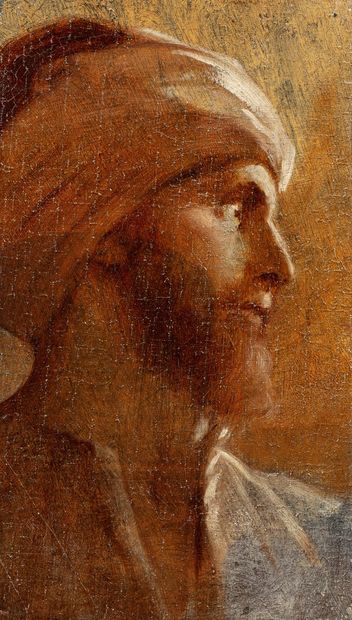  LECOMTE DU NOÜY Jean Jules Antoine, 1842-1923 
Oriental profile with turban 
oil...