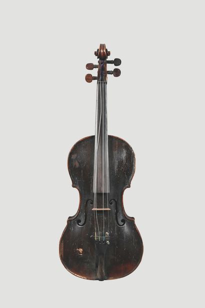 null German school violin, 19th century.

Handwritten inscription on the back, Jacobus...