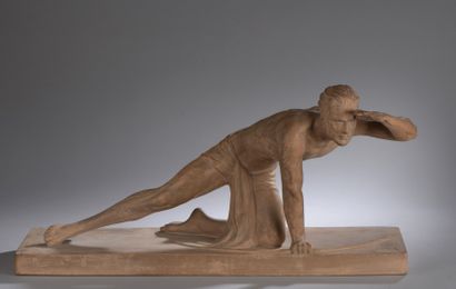 null Ugo CIPRIANI (1887-1960)

Young archer watching 

Proof in patinated terracotta....