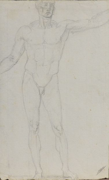null CANOVA Antonio 

Possagno 1757 - Venice 1822

Naked man standing

Graphite on...