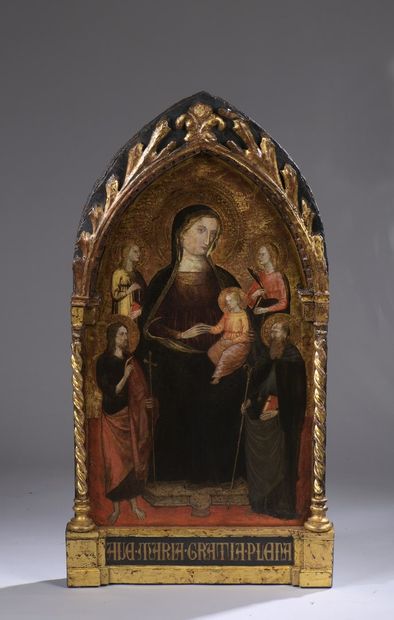 BICCI DI LORENZO (Attribué à) Florence 1373 – id. ; 1452 La Vierge à l’Enfant sur...
