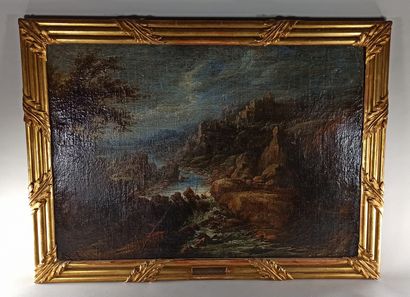 null ROSA Salvator (School of) 

1615 - 1675

The Torrent

Oil on canvas (Re-tooled)

H....