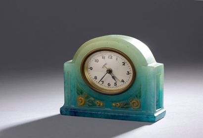 null Amalric WALTER (1870-1955)

Clock with quadrangular body and rounded upper part...