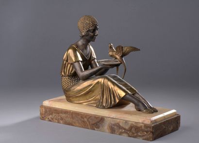 null Demeter CHIPARUS (1886 - 1947)

Young woman with inseparables. 

Proof in gold...