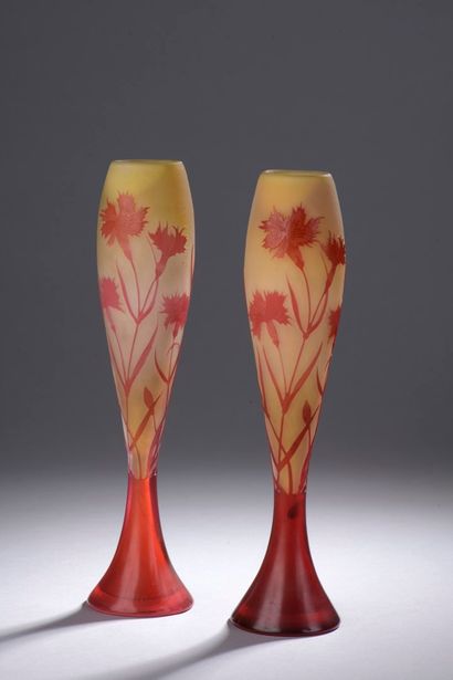 null ETABLISSEMENTS GALLE (1904-1936)

Two vases with an elongated oval body on a...