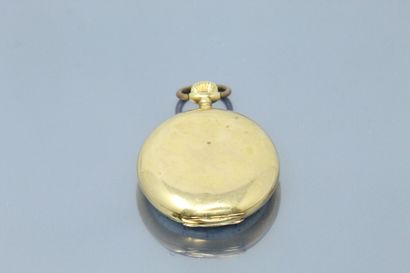 null LONGINES 

18k (750) yellow gold pocket watch, dial with white enamel background...