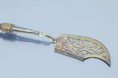 null Silver flatware (Veillard), wooden handle. 

Goldsmiths' hallmark. 

Weight...