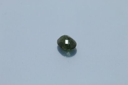 null 
Oval green tourmaline on paper. 




Weight : 5.12 cts.
