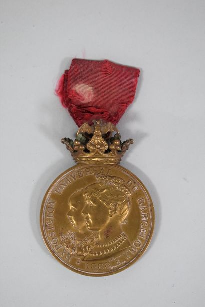null 
Exposition universelle de Barcelone de 1888.









Médaille en bronze surmonté...