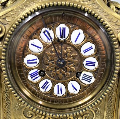 null 
Bronze clock end of XIXth century

H. 53,5 cm - L.: 35,5 cm
