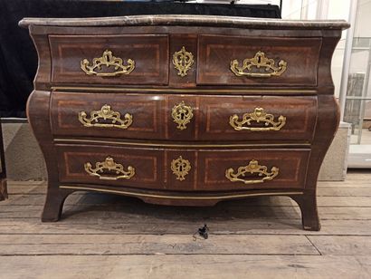 null Chest of drawers in the shape of a tomb, opening with four drawers on three...