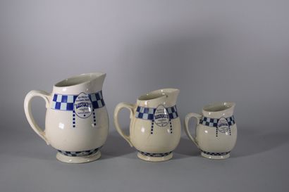 null LUSTUCRU

Set of three advertising jugs in Epinouze stoneware ( Georges Dreyfus...