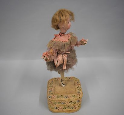 null 
Ballerina with unique base and bisque head made by HEUBACH with a uniform....