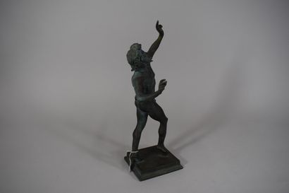 null Dancing Faun of Pompeii, bronze after the Antique according to the work that...