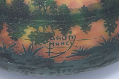 null DAUM, Nancy

Vase, paysage vosgien

Epreuve en verre multicouche

H. : 20cm