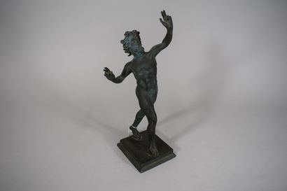 Dancing Faun of Pompeii, bronze after the...