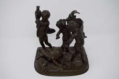 null The children's game

Bronze with brown patina representing four children and...