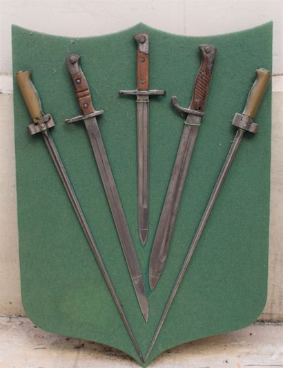 null Set of five bayonets :

- Germany: C.G. HAENEL in Suhl (W16)

- United States:...