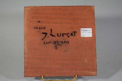 null LURCAT Jean (1892-1966) d'ap.

Glazed ceramic tile decorated with a stylized...