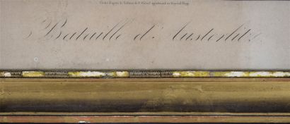 null La bataille d’Austerlitz gravure d'après François GÉRARD, dans un encadrement...