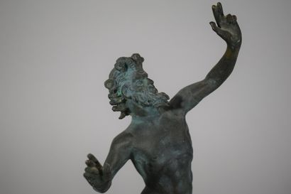 null Dancing Faun of Pompeii, bronze after the Antique according to the work that...