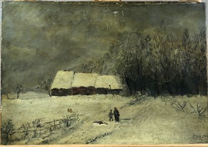 null LOT COMPRISING:

MODERN SCHOOL

Snowy landscape

Oil on canvas, apocryphal signature

H.:...