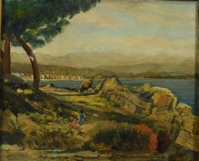 null ALEXANDER, Circa 1900

Seaside landscape 

Oil on canvas, signed lower right,

H.:...