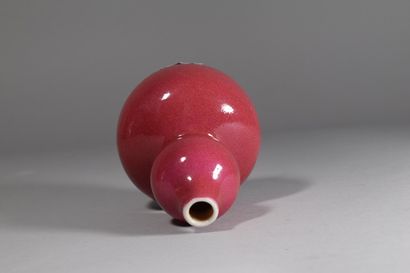 null CHINA, 20th century,

A small porcelain stoneware coloquint vase with a red...