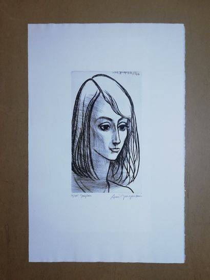  JACQUEMIN André 
Joséphine 1984 
Engraving on paper. Signed lower right. Dated and...