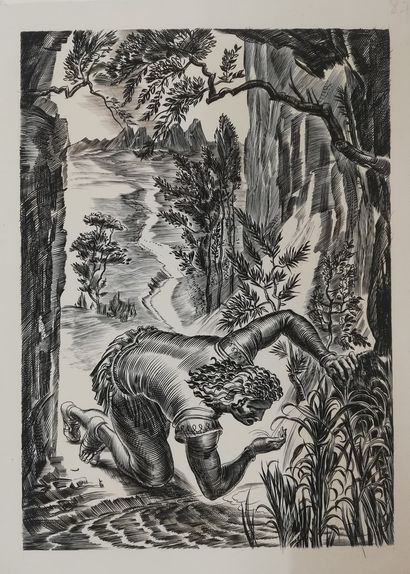 DECARIS Albert 
Samson - John Milton 
Engraving...