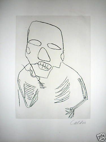  CALDER Alexander 
Engraving "Santa Claus" signed lower right, 
not justified, size...
