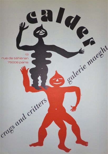  Calder Alexander 
Affiche en lithographie 
65 x 58 cm