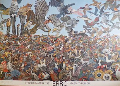 null ERRO Gudmundur 

Offset poster, signed in pencil lower left, numbered on 25...