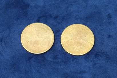 null 2 gold coins of 20 dollars "Liberty Head double Eagle" 1900x2.

Weight : 66.86g.

VF...