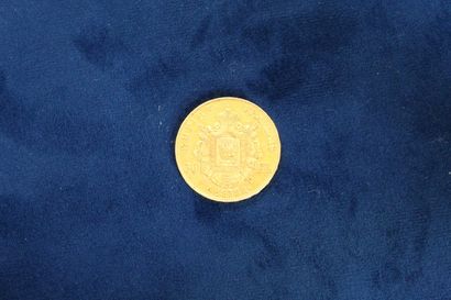 null 
Pièce en or de 50 francs Napoléon III tête nue. (1858 A). 

TB. 

Poids : 16.12...