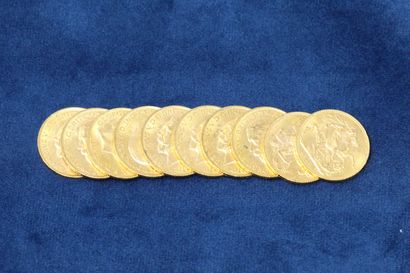 null 10 Sovereigns in gold Georges V 1912.

Weight : 79.9g.

TTB to SUP.