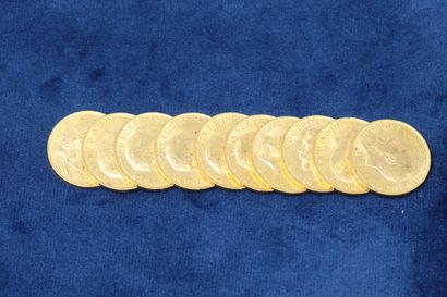 null 10 Sovereigns in gold Georges V 1912.

Weight : 79.9g.

TTB to SUP.