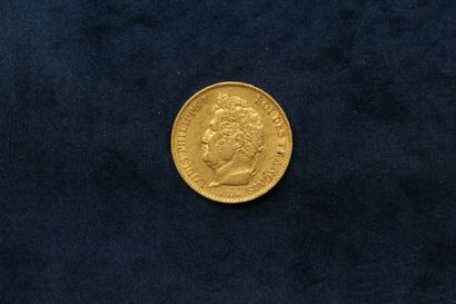 null Gold coin of 40 francs Louis-Philippe Type Domard 1833 A (workshop Paris).

Obverse:...