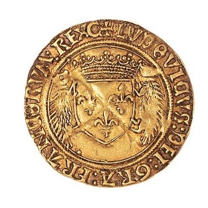 null Louis XII (1498-1514)

Ecu d'or au porc épic. 

Point 17 à l'avers et point...