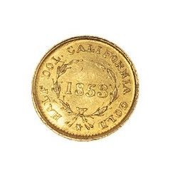 null UNITED STATES California

Half dollar gold round 1853 Liberty head type. 

KM...