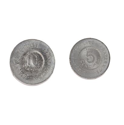 null III REPUBLIC 

Lot of 2 tests 10 and 5 cents 1909 aluminium engraved by Rude.

Taillard...